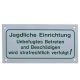 Dr. Gmünder Schild für Reviereinrichtungen